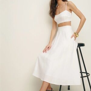 Reformation Maia Linen Skirt Size 6